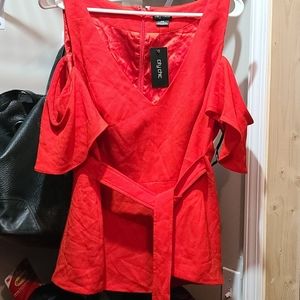 CITY CHIC  Size 16 orange/red Match Maker Sexy NEW